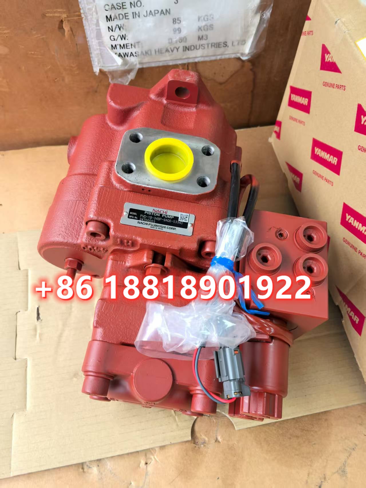 172B02-73100 Yanmar Vio30 Vio33 excavator main pump Nachi PVD-0B-34BP-9AG5-5334D