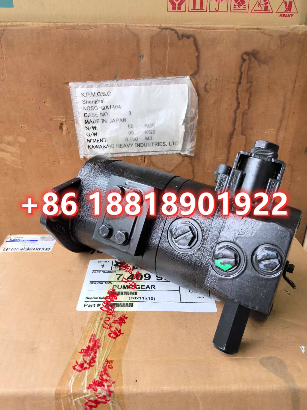 Hydraulic Gear Pump 7409991 7010171 for Bobcat Skid Steer Track Loader S750 S770 S850 T750 T770 T870